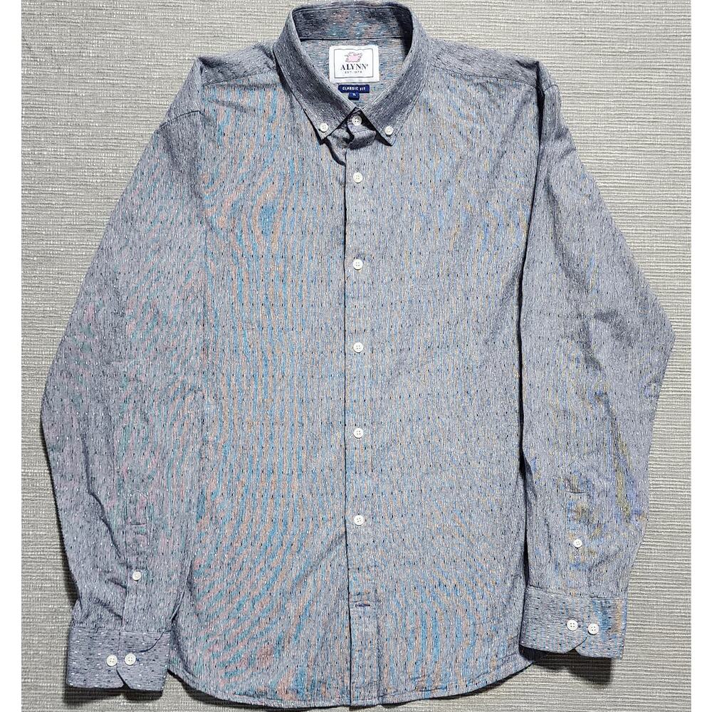 Alynn Classic Fit Textured Button Down Shirt‎ Men’s XL Casual Workwear